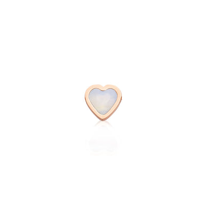 Mini Heart Birthstone Ring (Rose Gold)