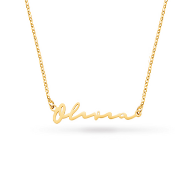 Fine Signature Name Necklace (Gold)