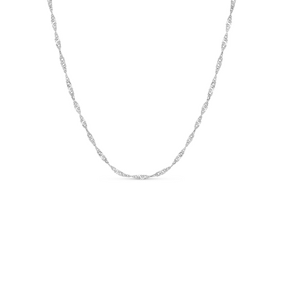 Twisted Chain Necklace (Silver)