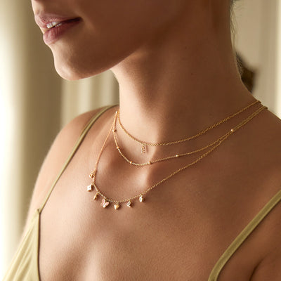 Fine Molten Initial Necklace (Gold)