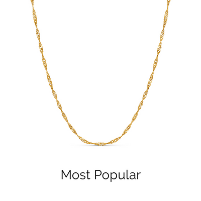 Twisted Chain Necklace (Gold)