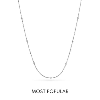 Mini Pearl Necklace Bridesmaids Gift Set (Silver)