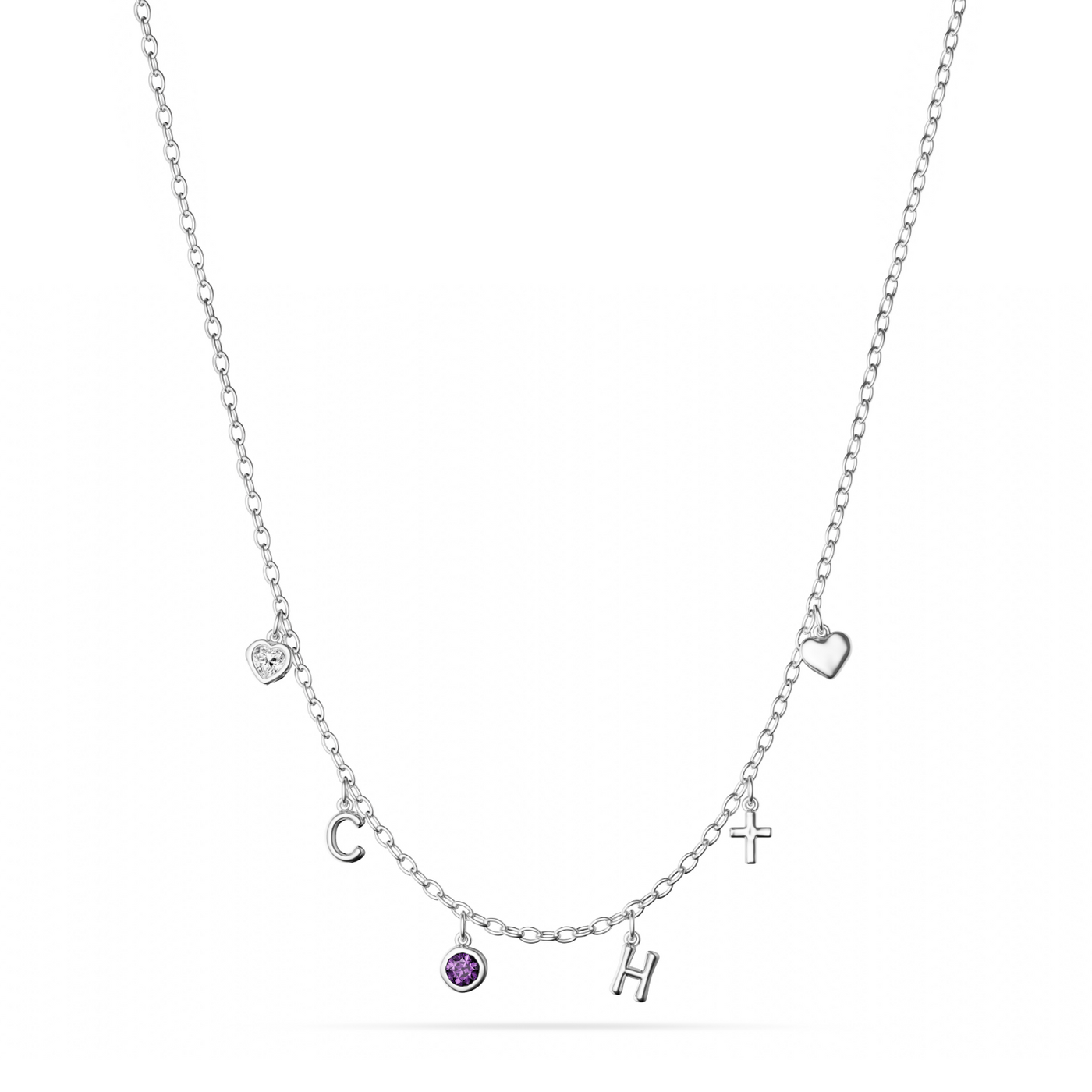 Made Mine Fine Charm Necklace (Silver)
