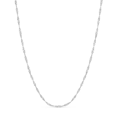 Twisted Chain Necklace (Silver)