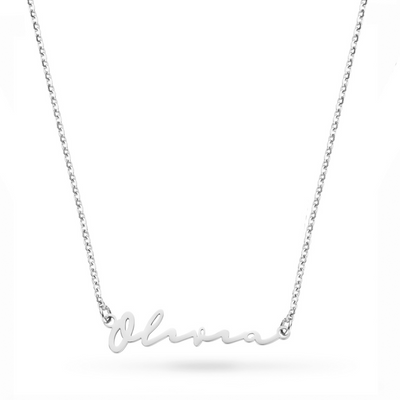 Fine Signature Name Necklace (Silver)