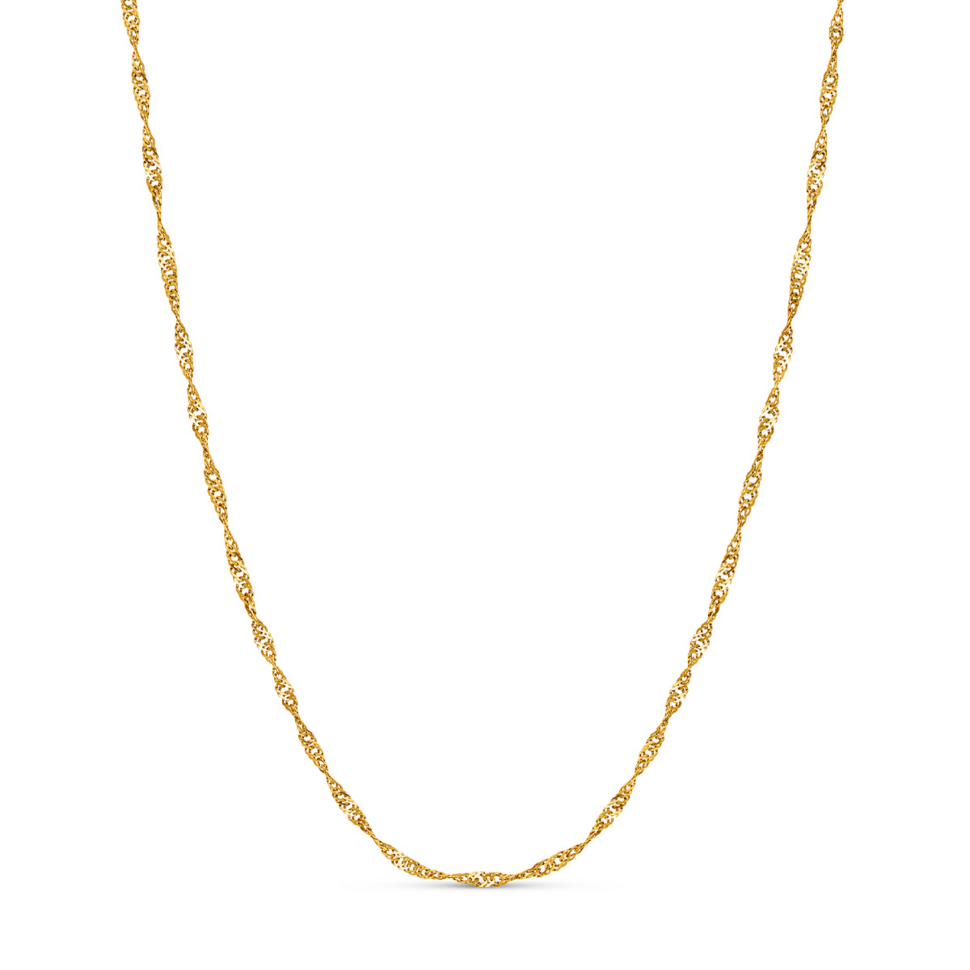 Twisted Chain Necklace (Gold)
