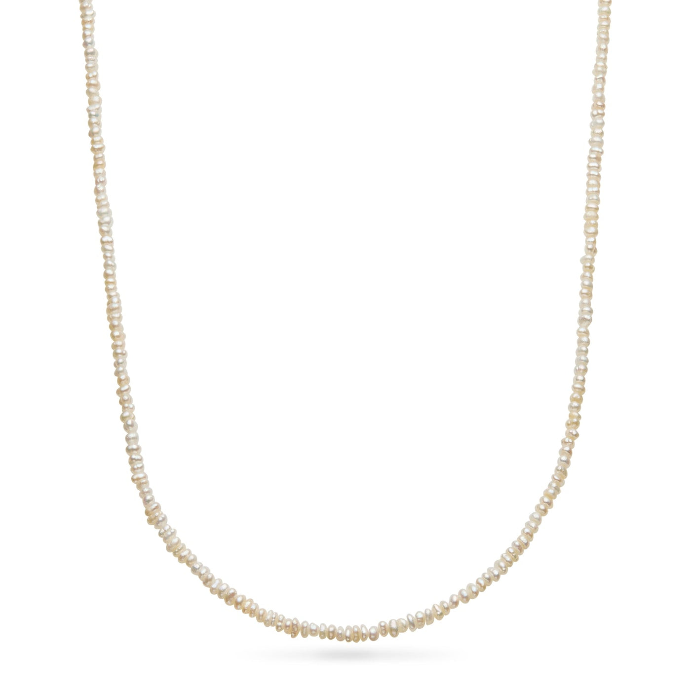 Layering Mini Freshwater Pearl Beaded Necklace (Gold)