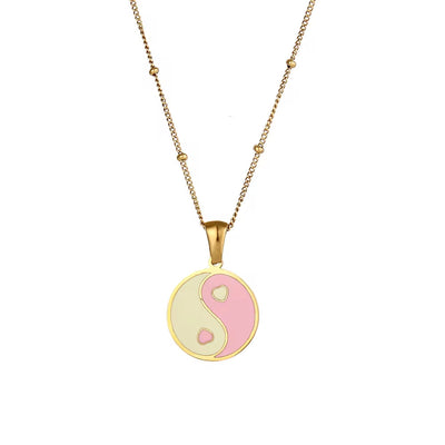 Colorful Enamel Angel Dragonfly Pendant Necklaces 18K Gold Plated Stainless Steel Jewelry Set