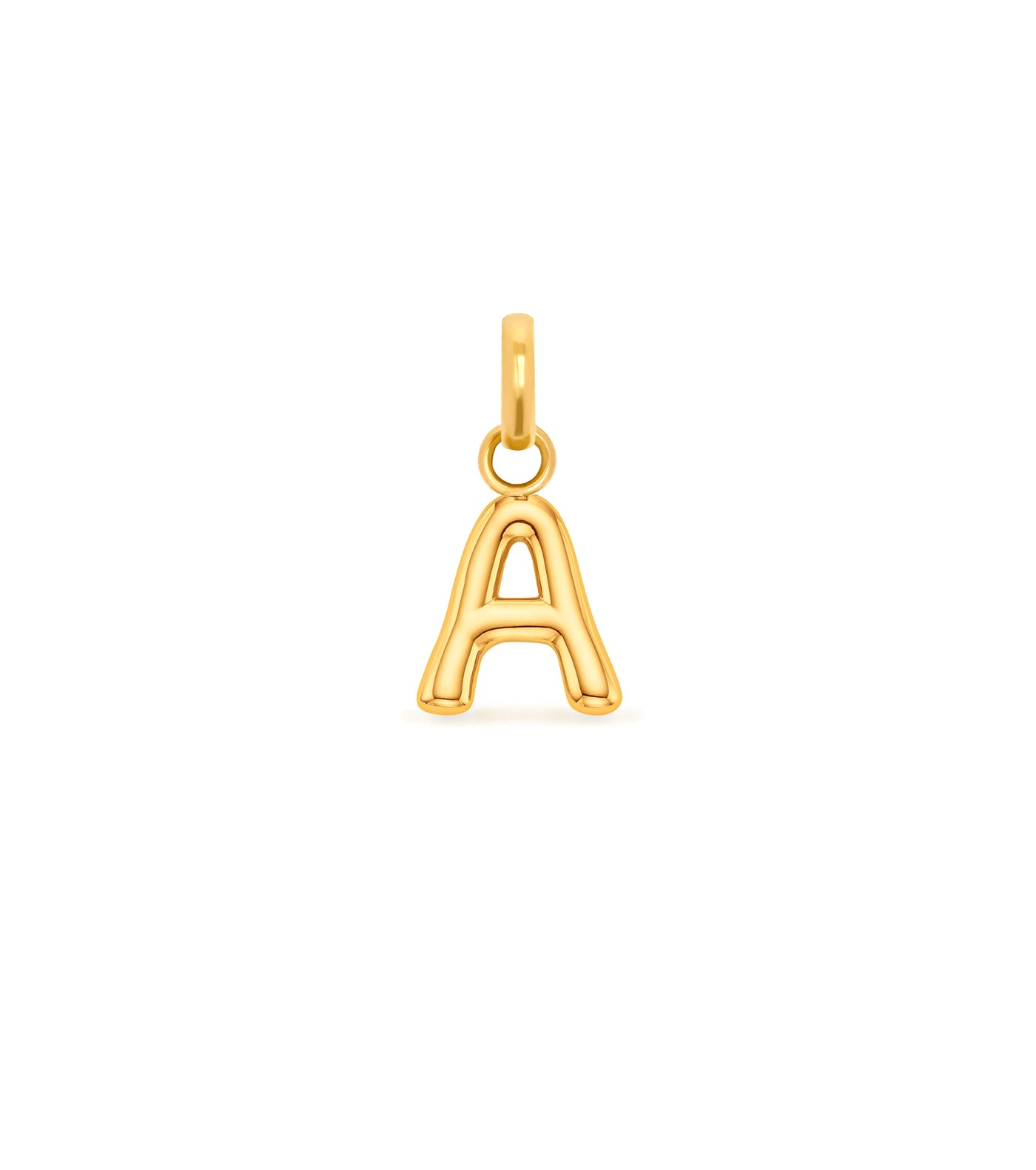 Mini Molten Initial & Moonstone Charm Layered Necklace Set (Gold)