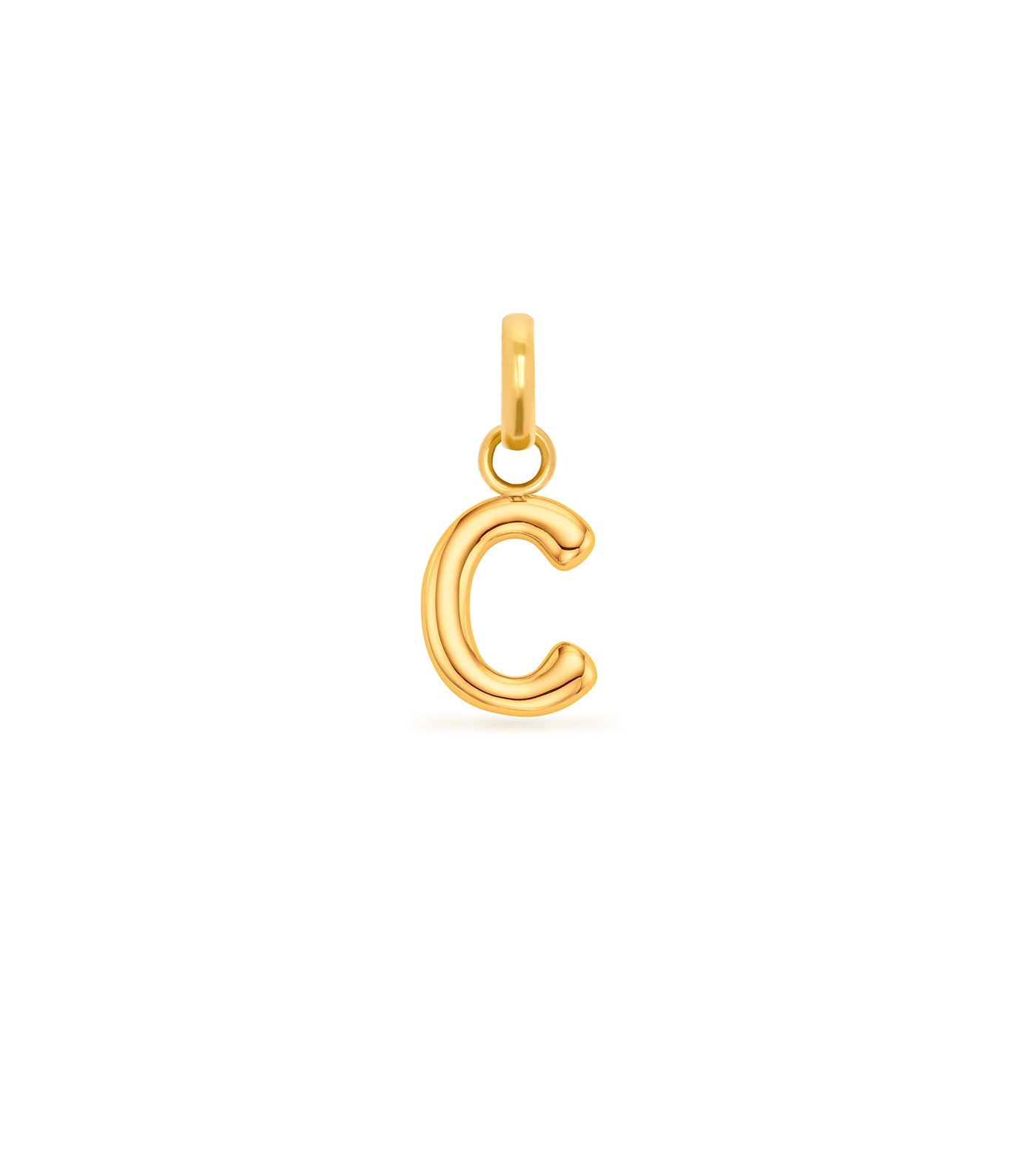 Mini Molten Initial & Moonstone Charm Layered Necklace Set (Gold)