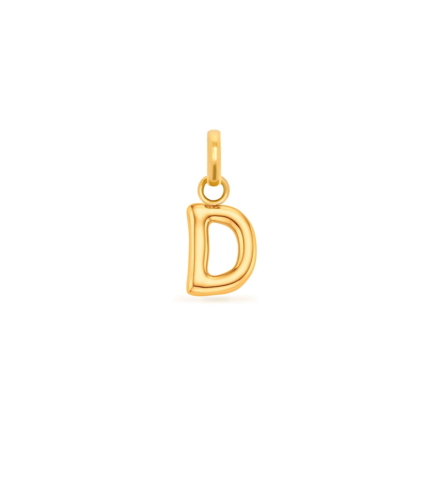 Mini Molten Initial & Moonstone Charm Layered Necklace Set (Gold)