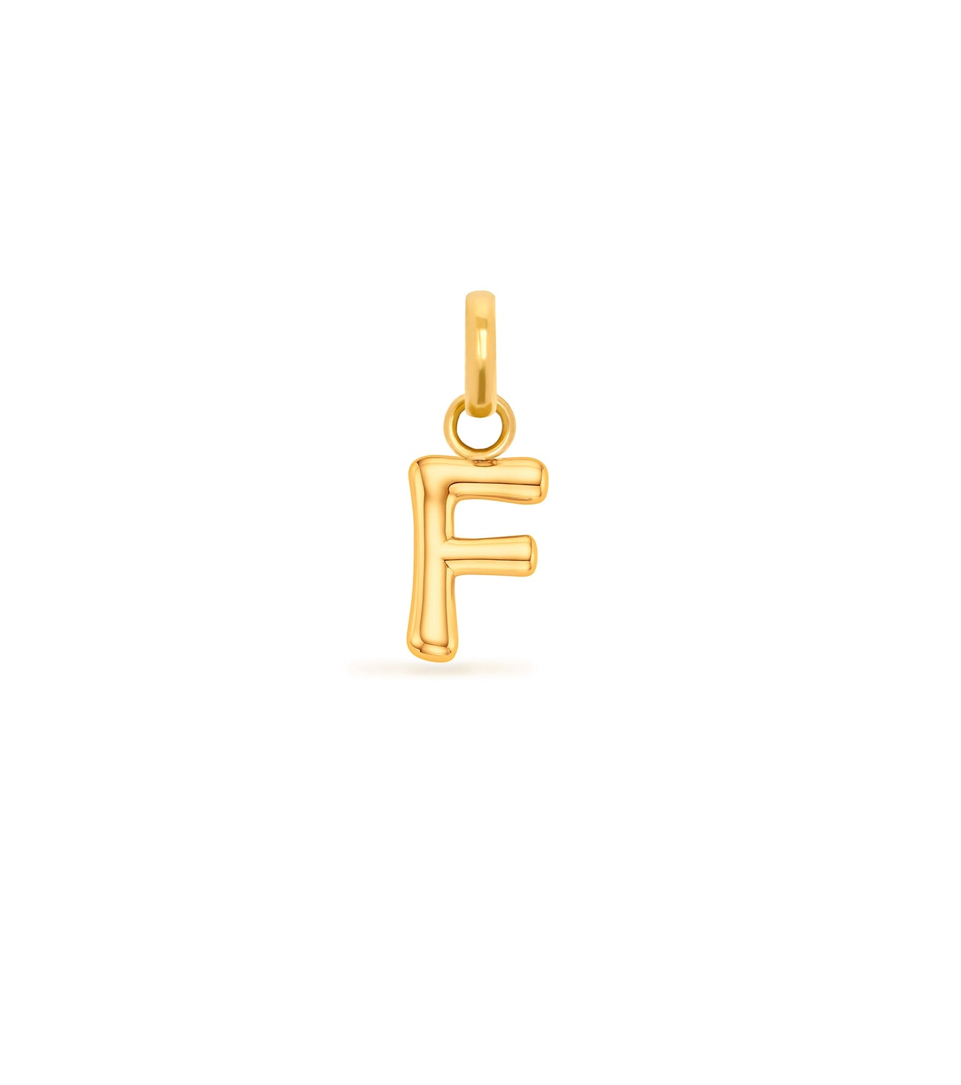 Mini Molten Initial & Moonstone Charm Layered Necklace Set (Gold)