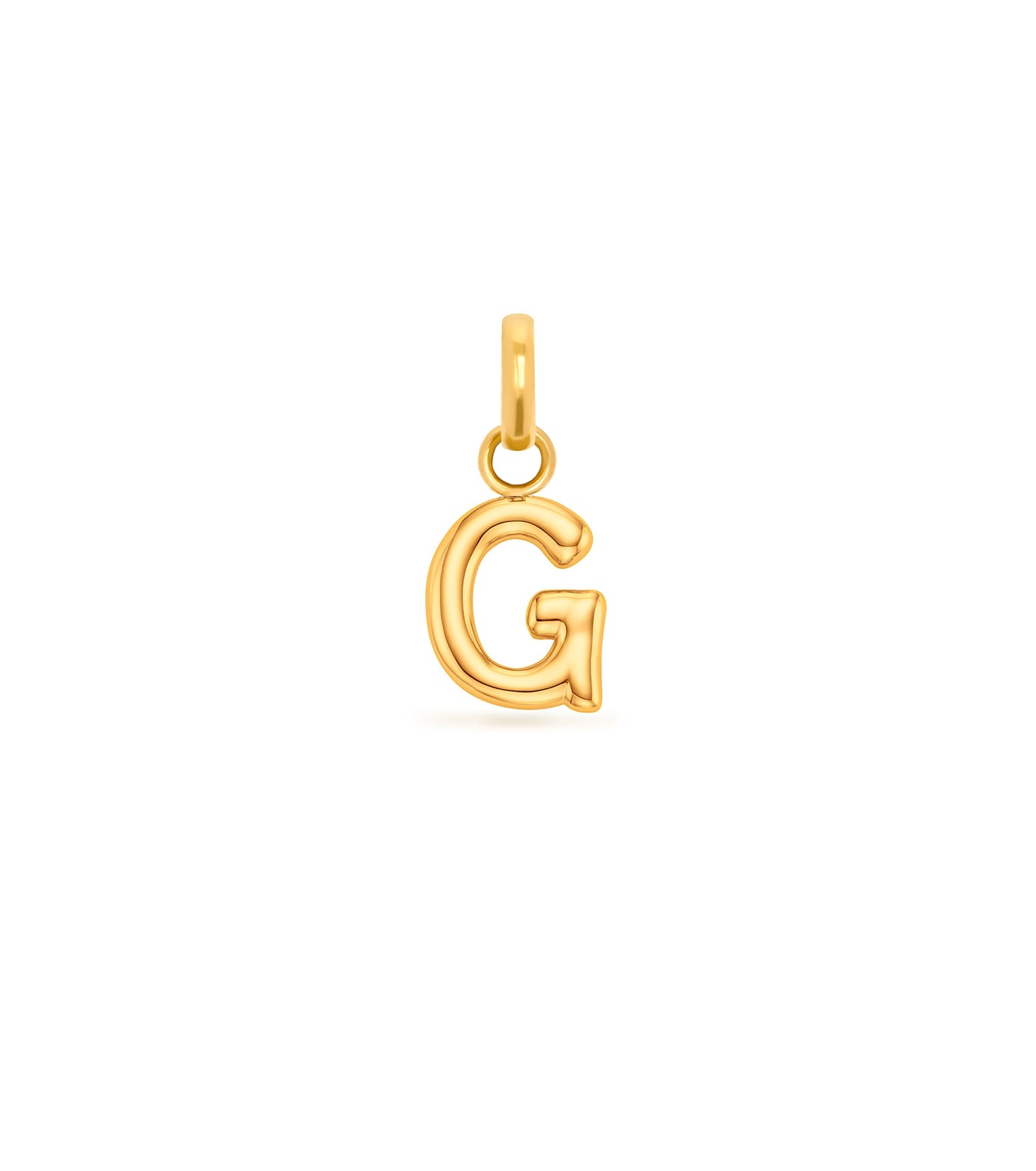 Mini Molten Initial & Moonstone Charm Layered Necklace Set (Gold)