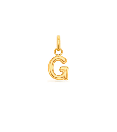 Mini Molten Initial & Moonstone Charm Layered Necklace Set (Gold)