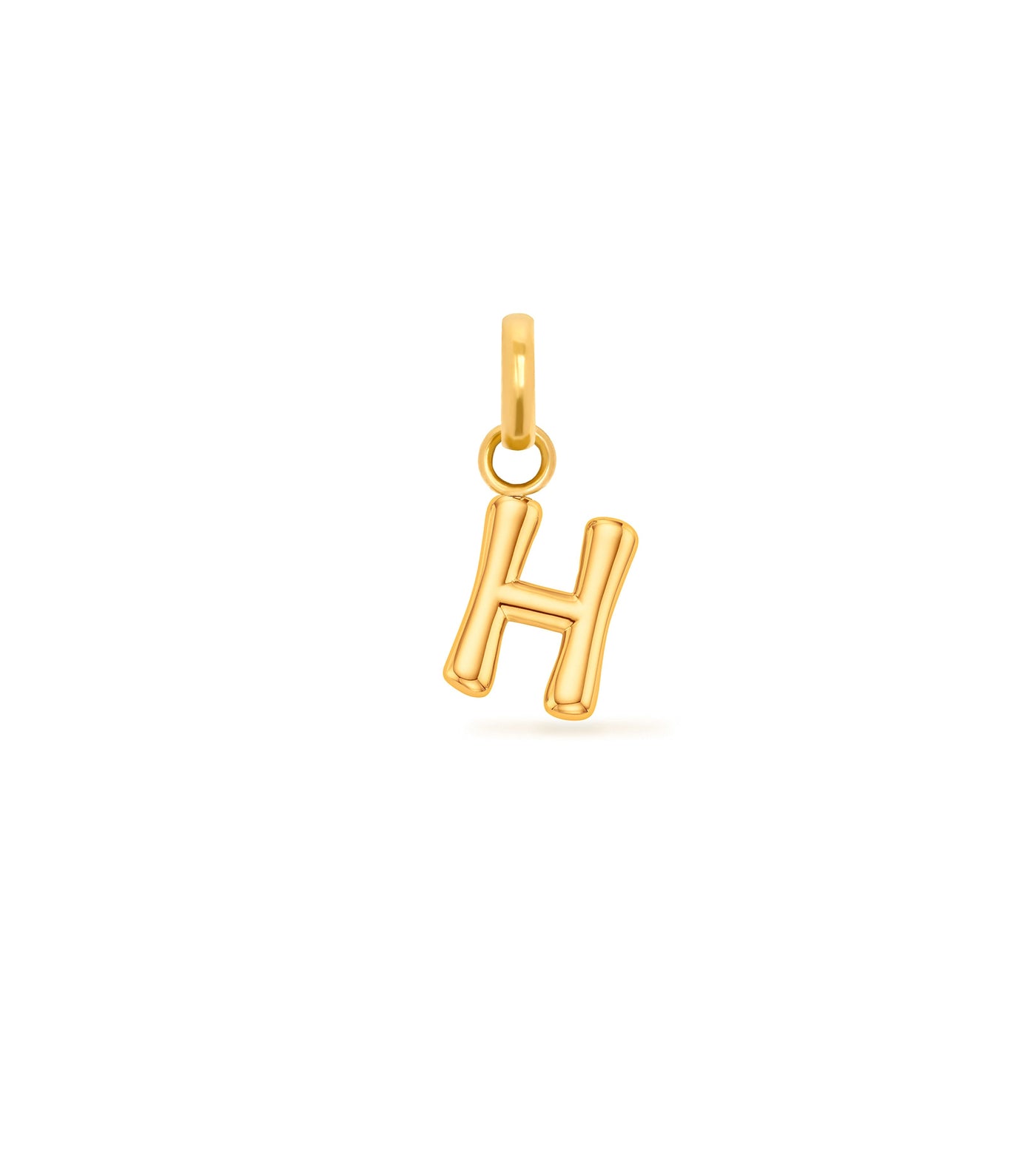 Mini Molten Initial & Moonstone Charm Layered Necklace Set (Gold)