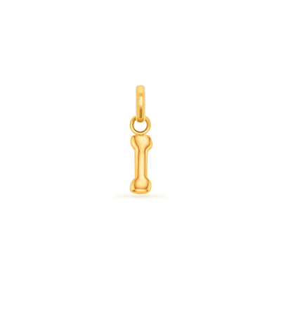 Mini Molten Initial Pendant (Gold)