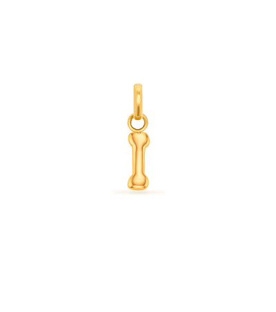 Mini Molten Initial & Moonstone Charm Layered Necklace Set (Gold)