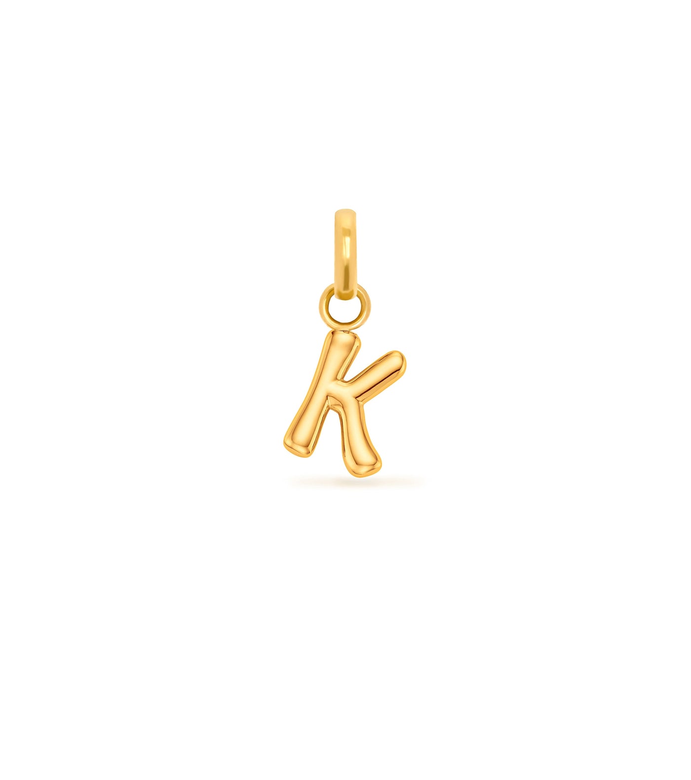 Mini Molten Initial & Moonstone Charm Layered Necklace Set (Gold)