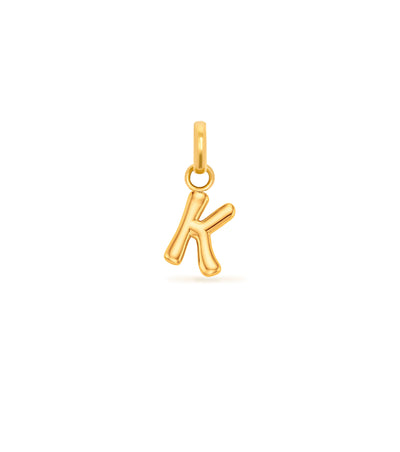 Mini Molten Initial & Moonstone Charm Layered Necklace Set (Gold)