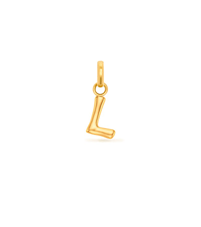 Mini Molten Initial & Moonstone Charm Layered Necklace Set (Gold)