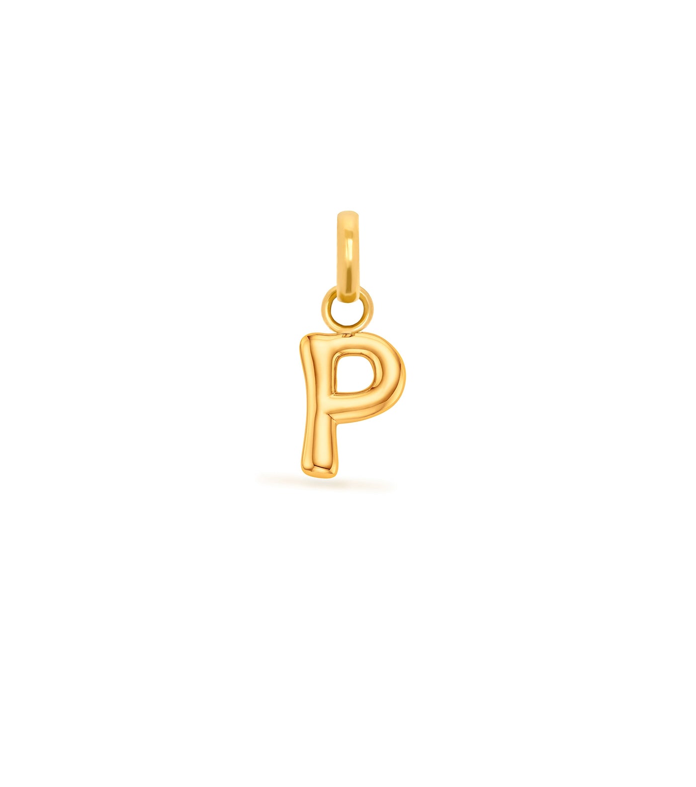 Mini Molten Initial & Moonstone Charm Layered Necklace Set (Gold)