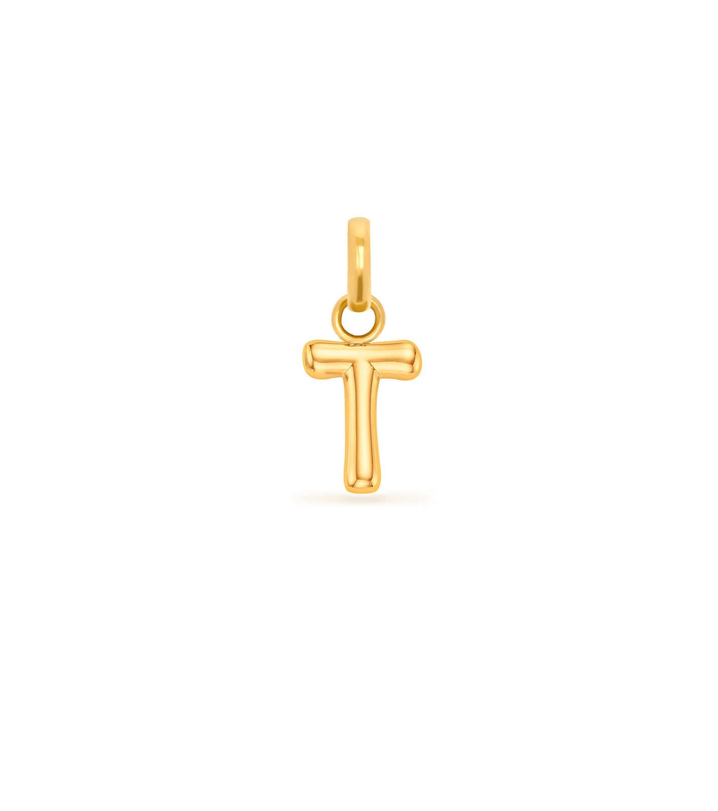 Mini Molten Initial & Moonstone Charm Layered Necklace Set (Gold)