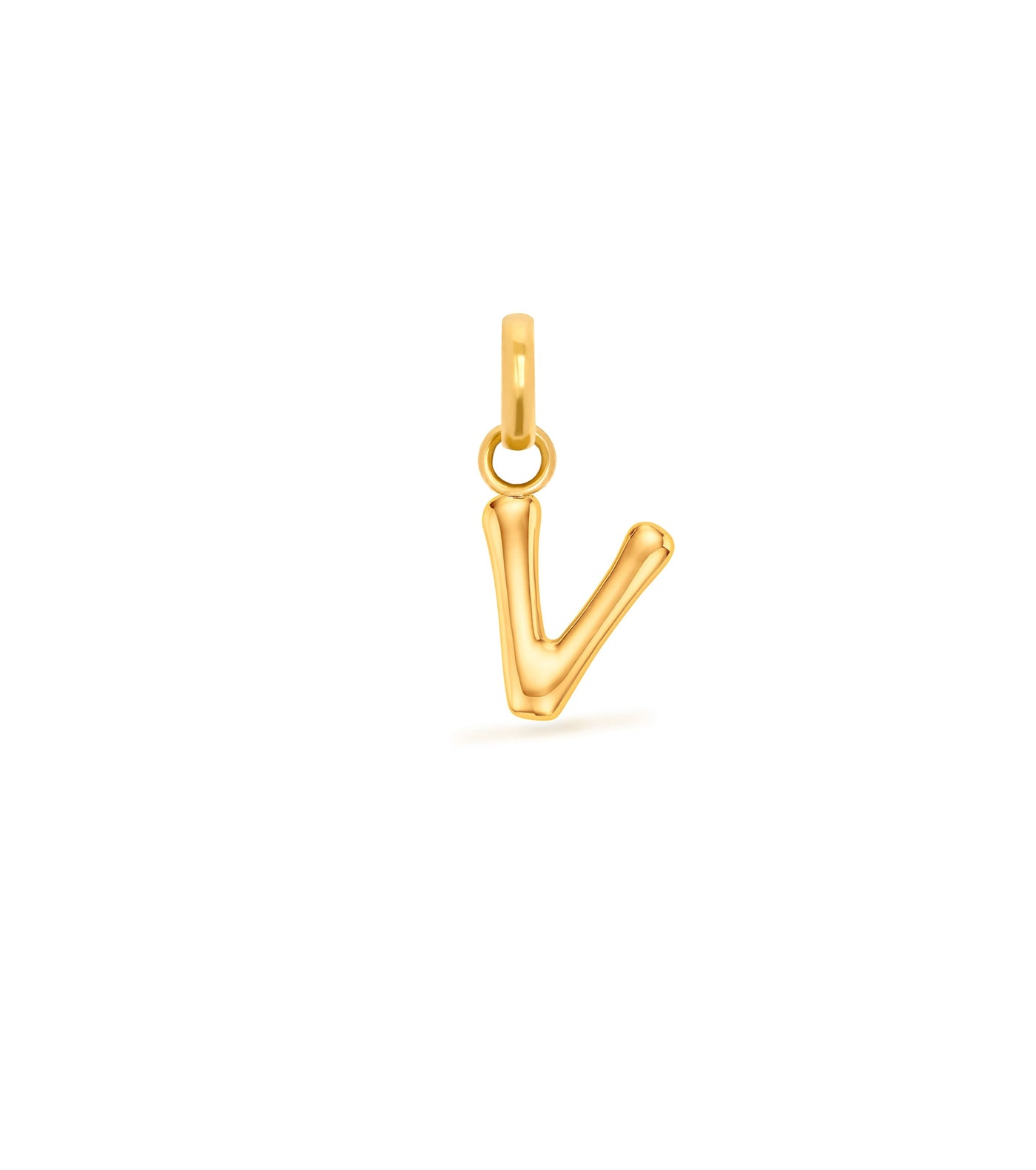 Mini Molten Initial & Moonstone Charm Layered Necklace Set (Gold)