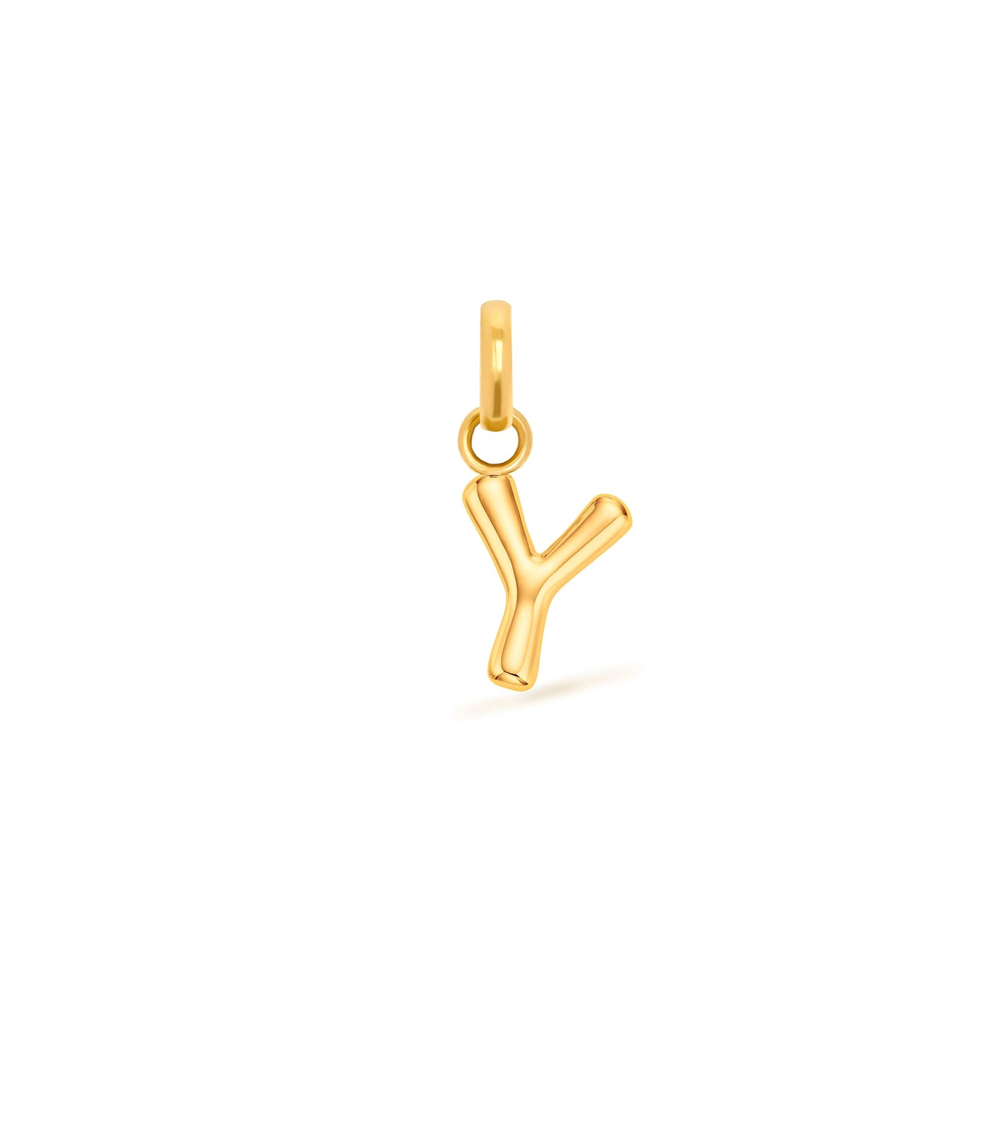 Mini Molten Initial & Moonstone Charm Layered Necklace Set (Gold)