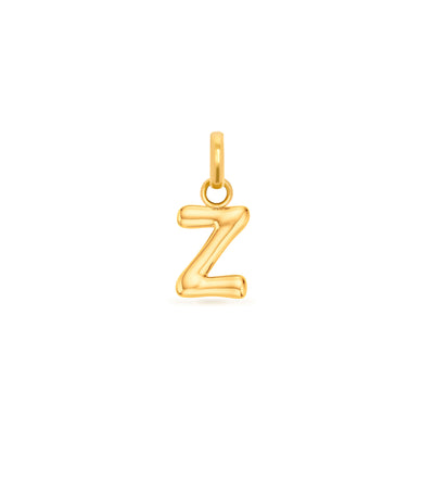 Mini Molten Initial & Moonstone Charm Layered Necklace Set (Gold)