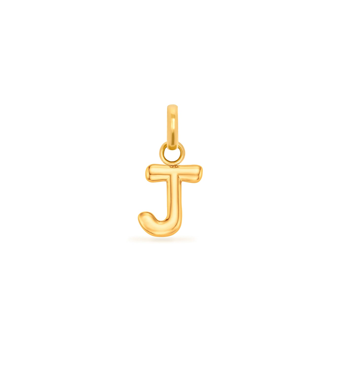 Mini Molten Initial & Moonstone Charm Layered Necklace Set (Gold)
