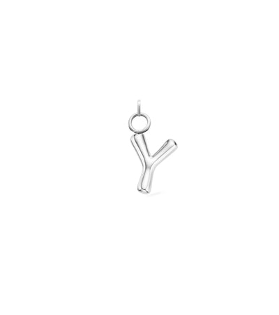 Mini Molten Initial Charm (Silver)