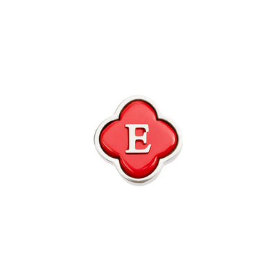 Red Clover Charms (Silver) - Initials