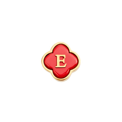 Red Clover Charms (Gold) - Initials