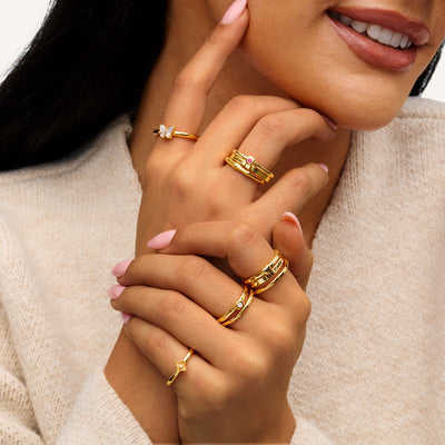 Fine Script Name Ring (Gold)
