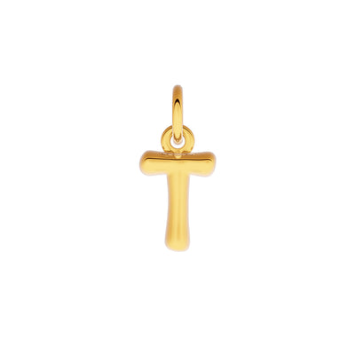 Fine Molten Initial Necklace (Gold)
