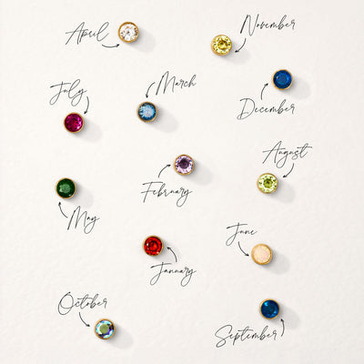 Floating Birthstone Charm (Gold)