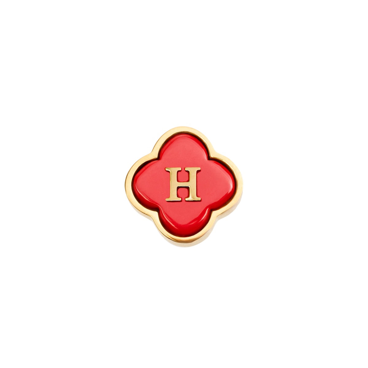 Red Clover Charms (Gold) - Initials
