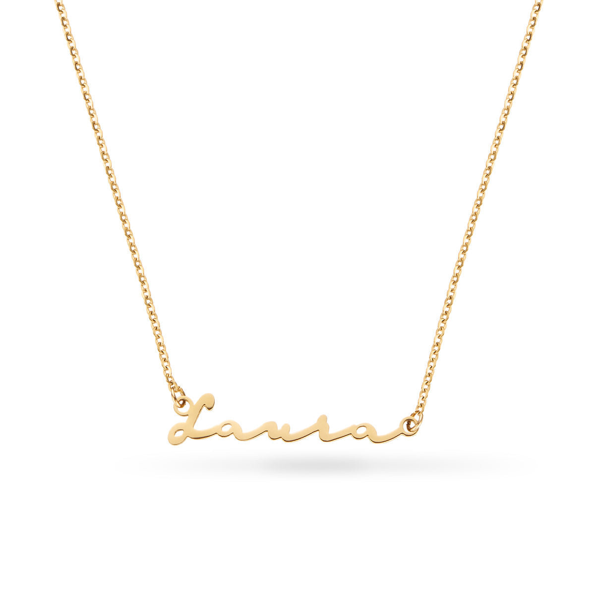 Fine Signature Name Necklace (Gold)