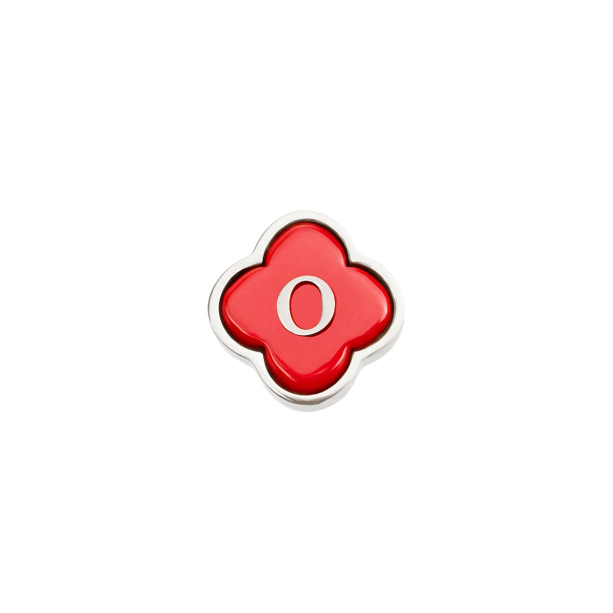 Red Clover Charms (Silver) - Initials
