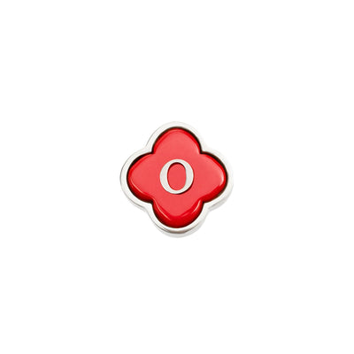 Red Clover Charms (Silver) - Initials