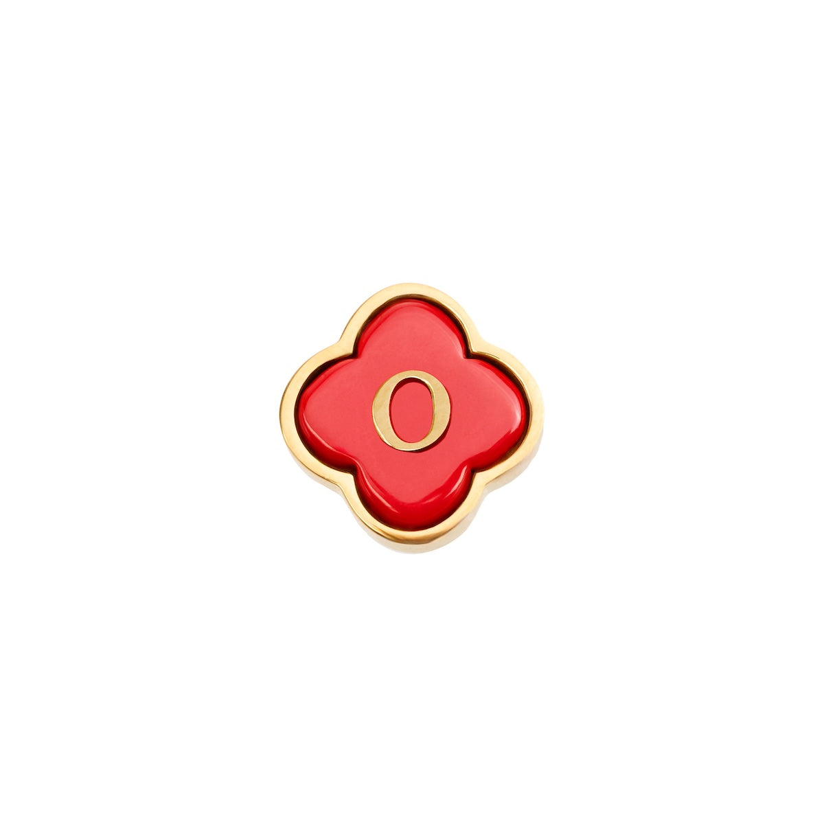 Red Clover Charms (Gold) - Initials