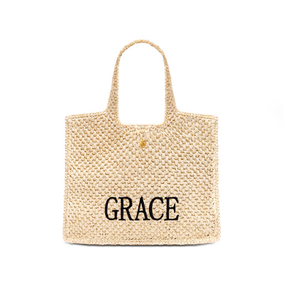 Personalised Raffia Bag