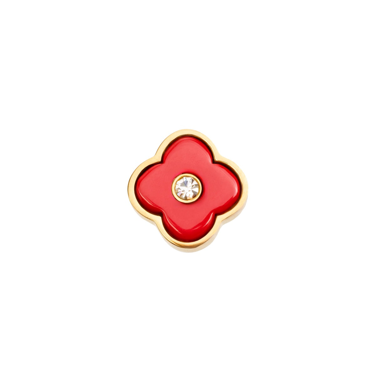 Red Clover Charms (Gold) - Birthstones