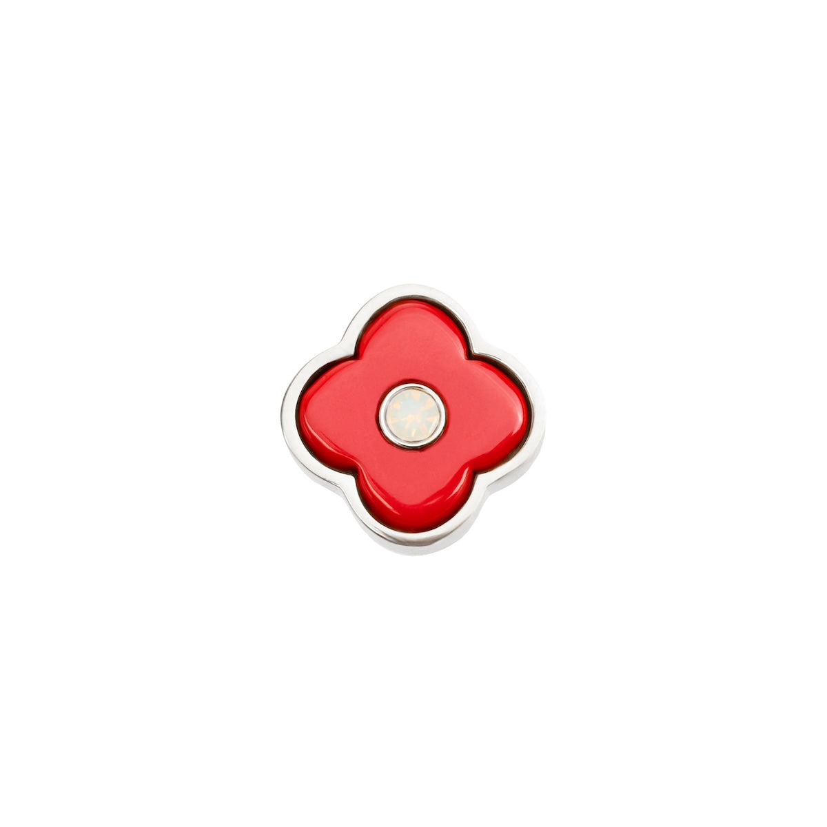 Red Clover Charms (Silver) - Birthstones