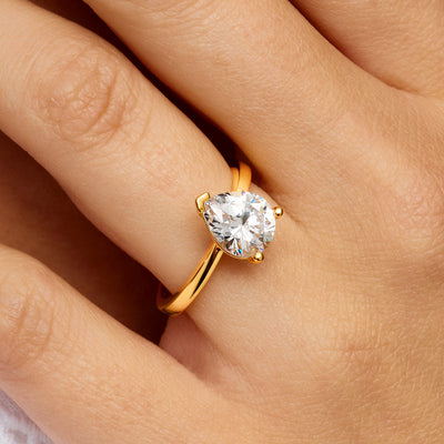 Pear Cut Solitaire Ring (Gold)