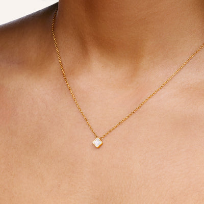Mini Pearl Clover Necklace & Bracelet Set (Gold)