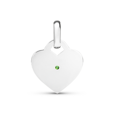 Mini Heart Token Necklace (Silver)