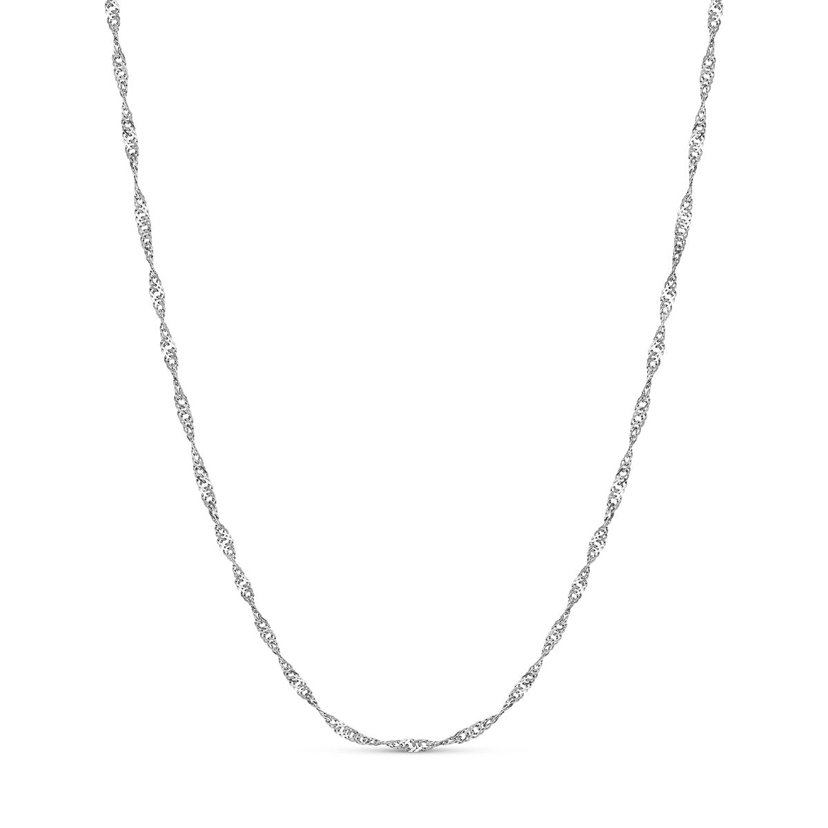 Twisted Chain Necklace (Silver)