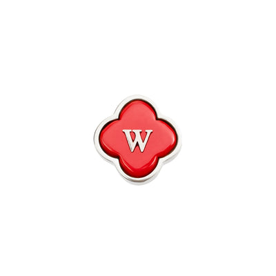 Red Clover Charms (Silver) - Initials