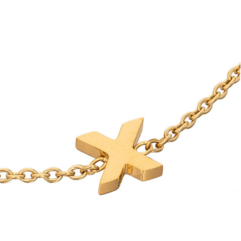 Initial & Pearl Bracelet Set (Gold)